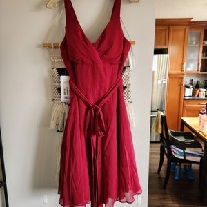 Azazie Diana Bridesmaid Dress in Burgundy (Size 14)